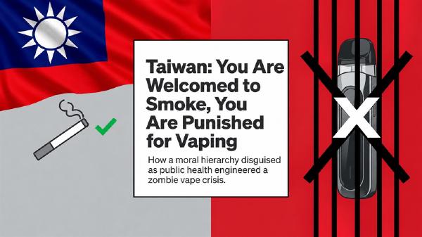 Taiwan: You Are Welcomed to Smoke, You Are Punished for Vaping